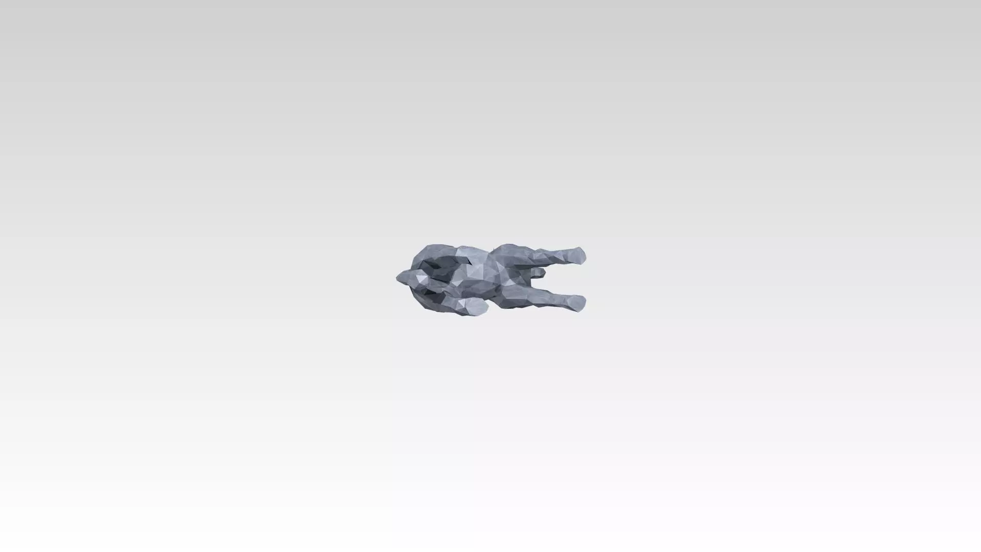 Giraffe Low Poligonal 3D model_6