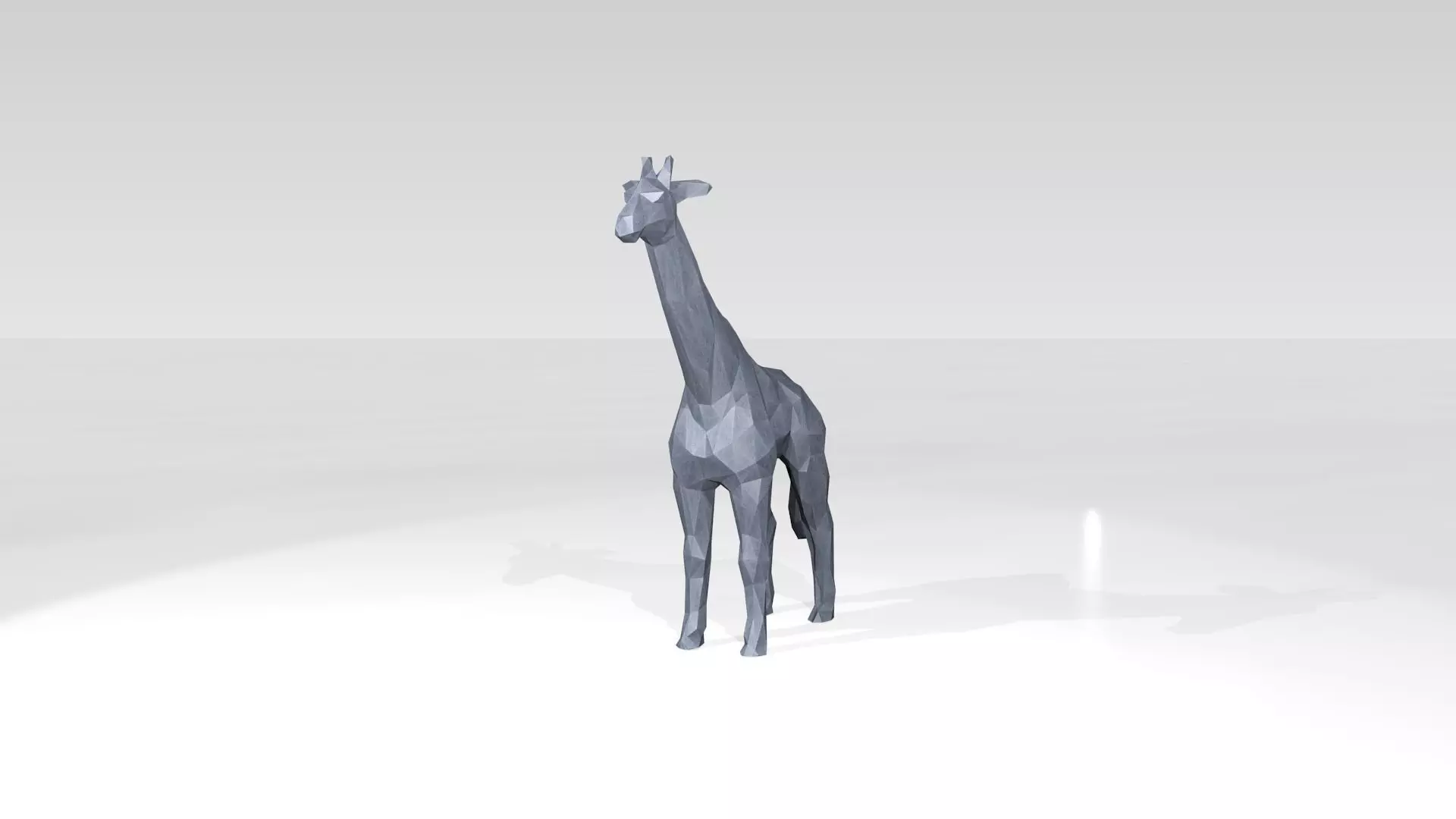Giraffe Low Poligonal 3D model_0