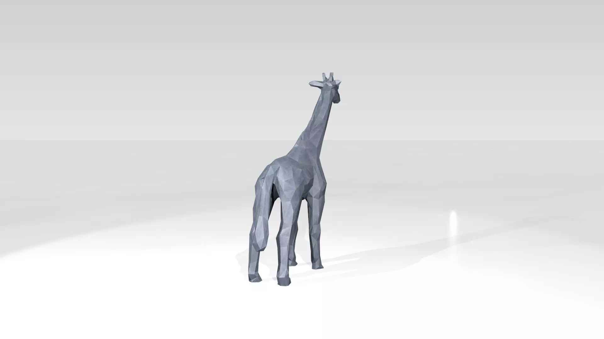Giraffe Low Poligonal 3D model_3