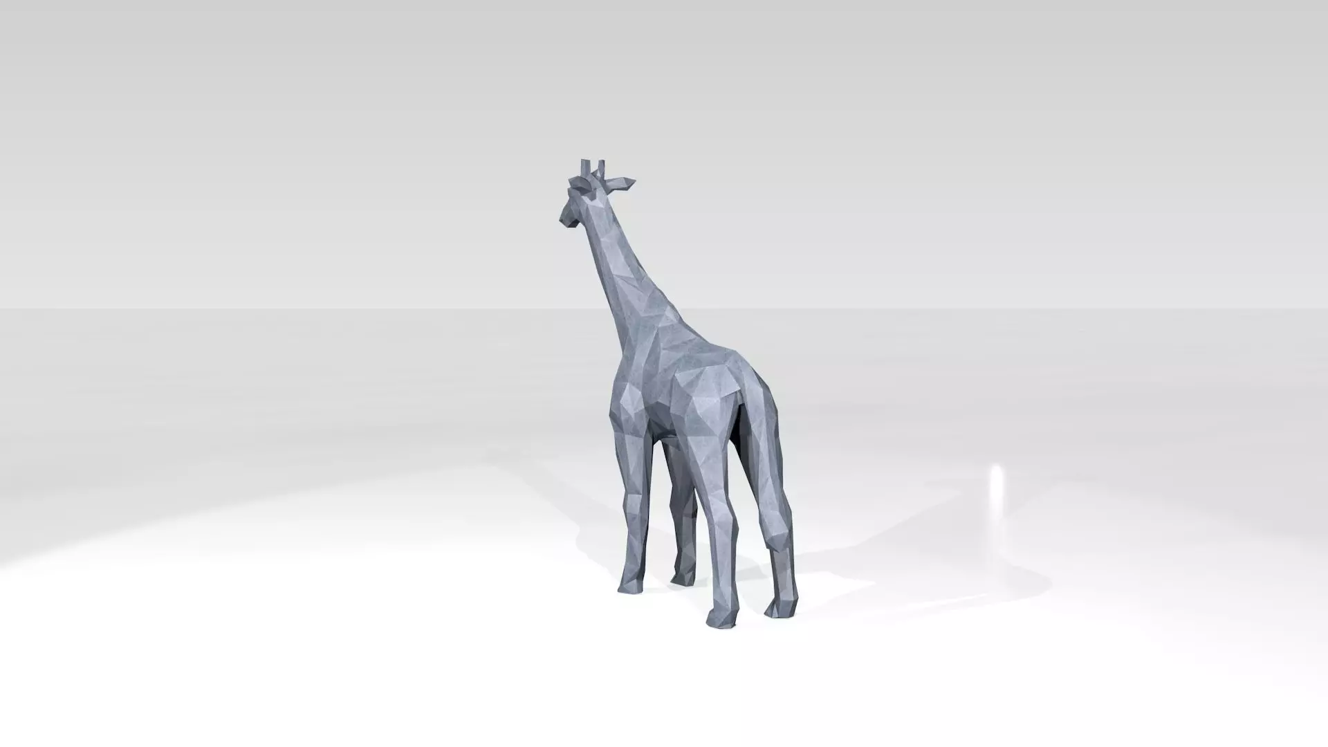 Giraffe Low Poligonal 3D model_4