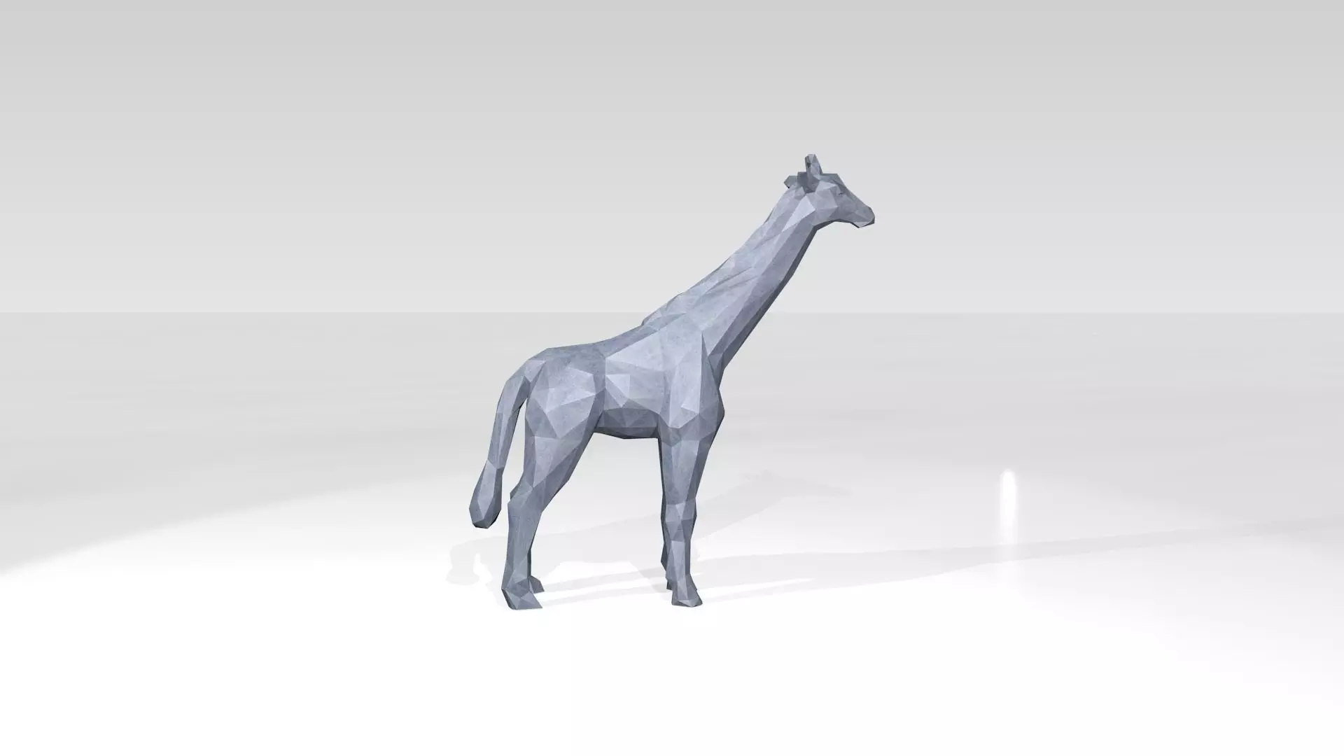 Giraffe Low Poligonal 3D model_2