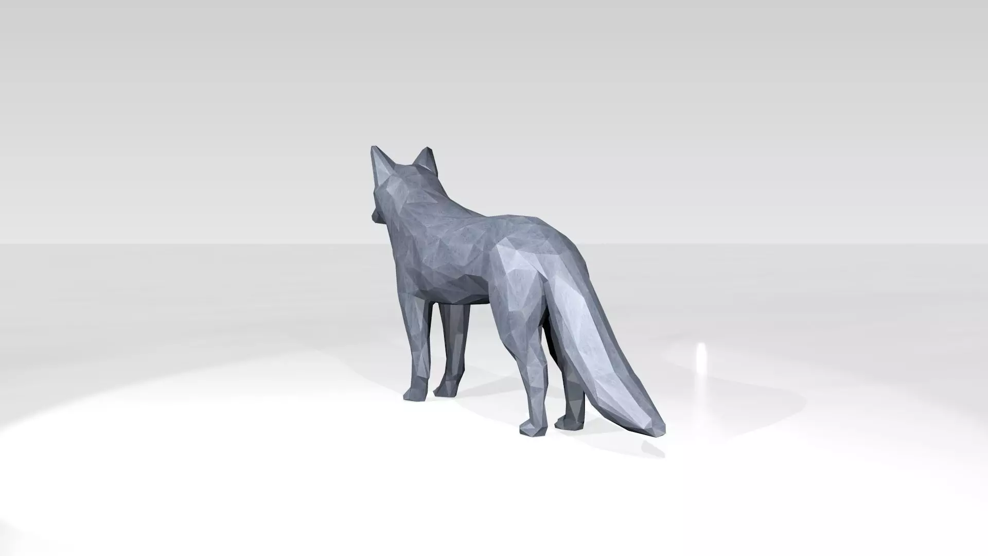 Fox Low Poligonal 3D model_4