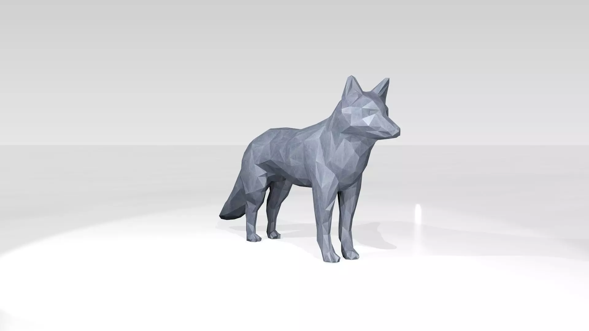 Fox Low Poligonal 3D model_1