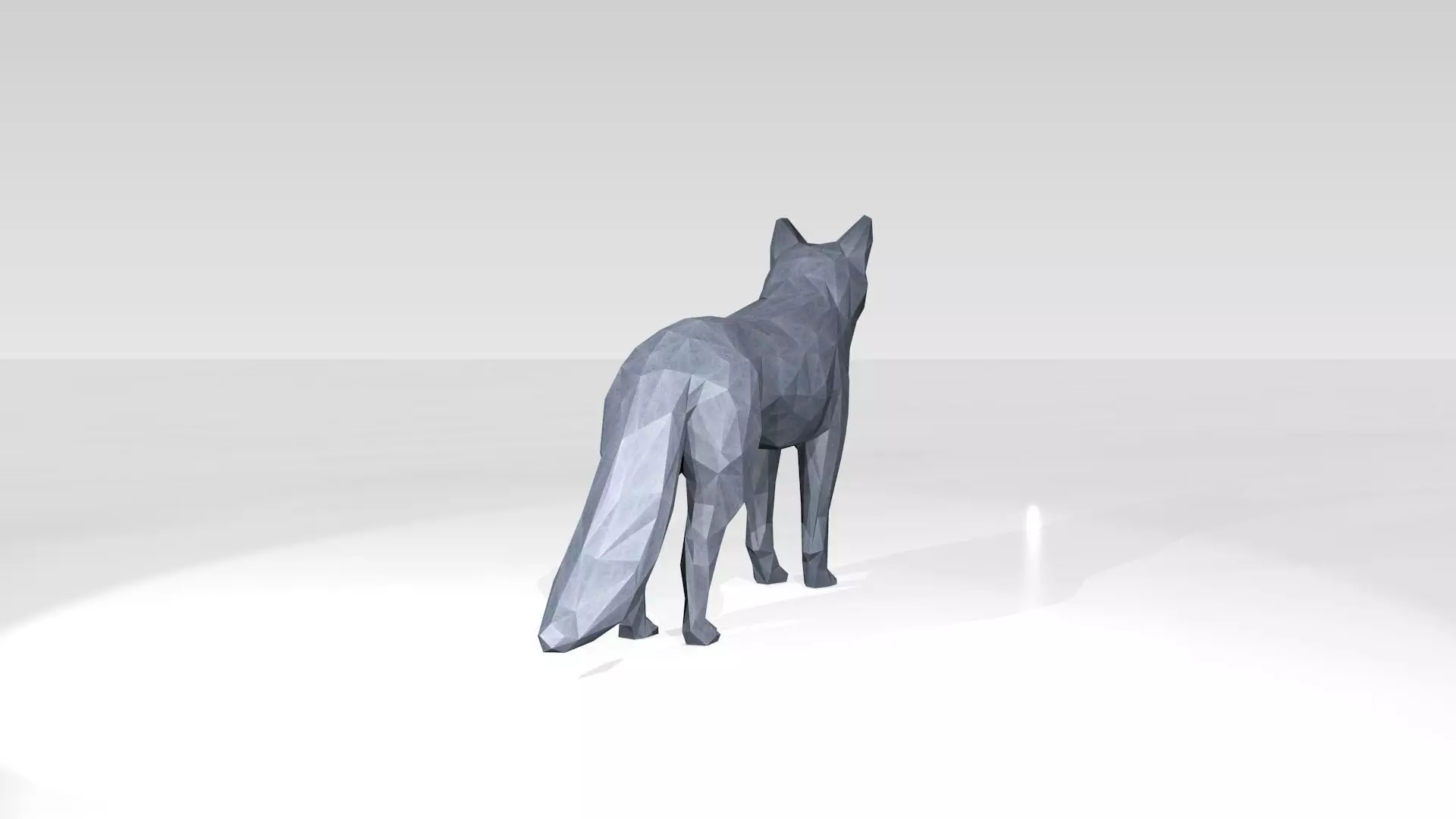 Fox Low Poligonal 3D model_3