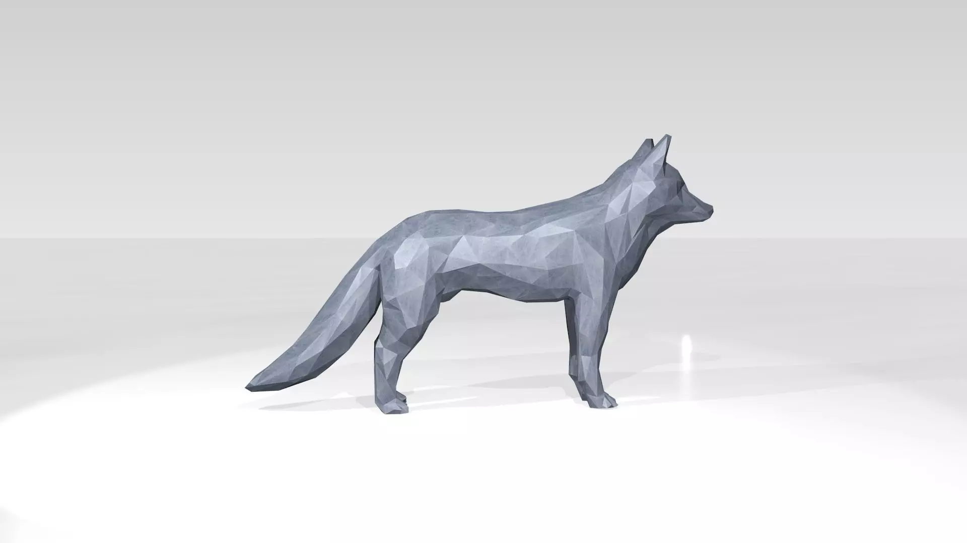 Fox Low Poligonal 3D model_2