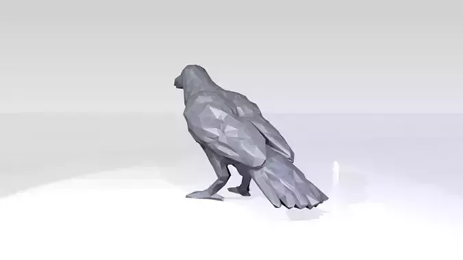 Crow Low Poligonal