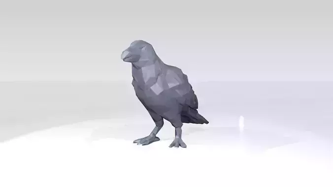 Crow Low Poligonal 3D model