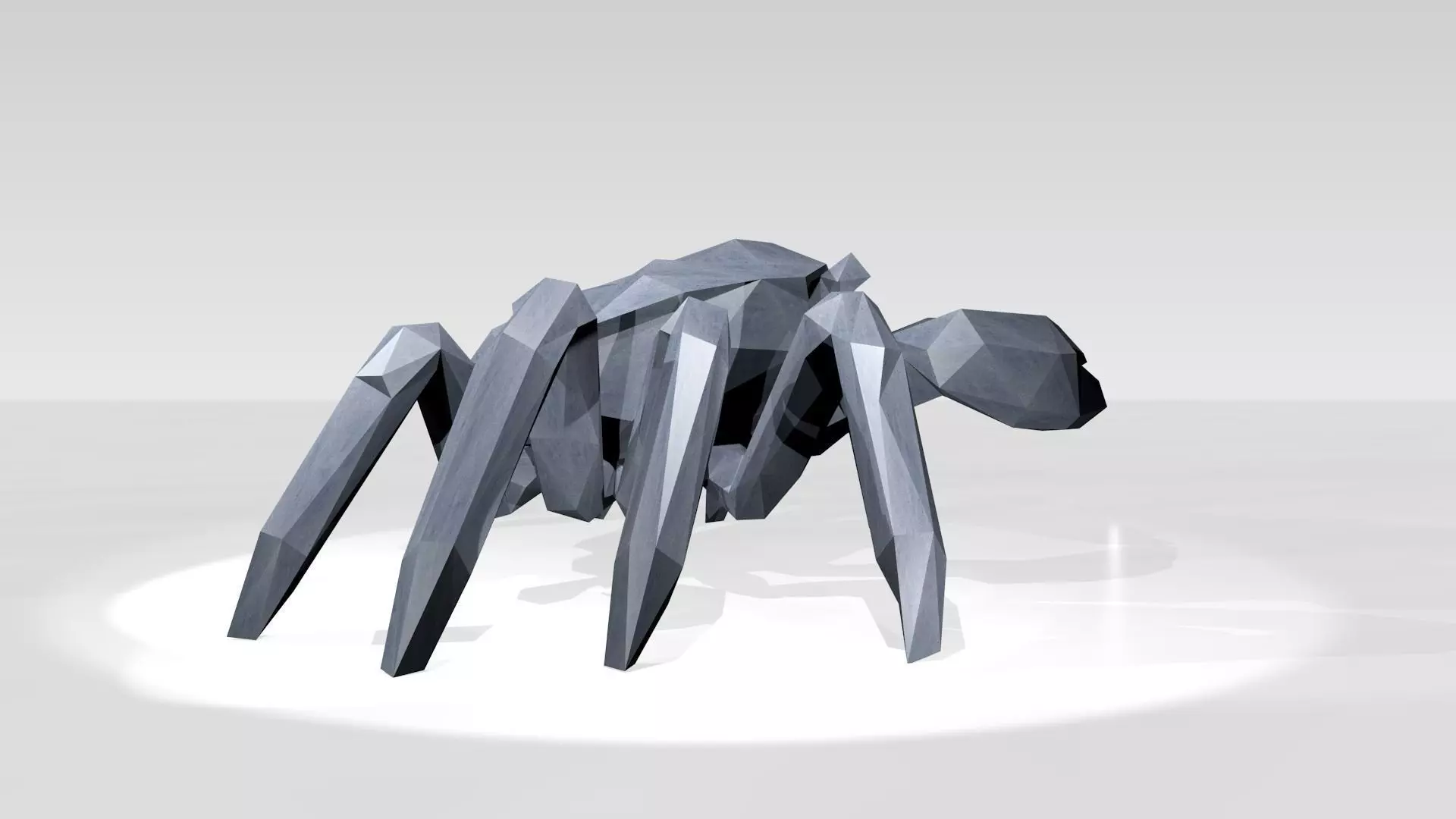 Crab Low Poligonal 3D model_2