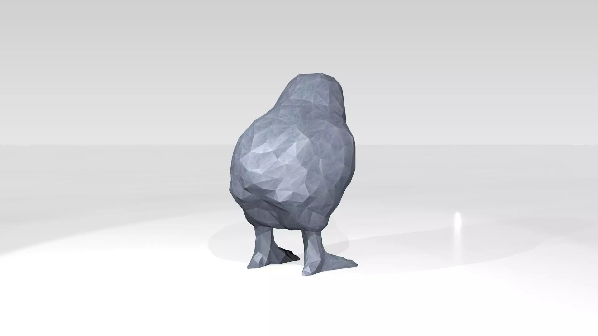 Chick Low Poligonal 3D model_3