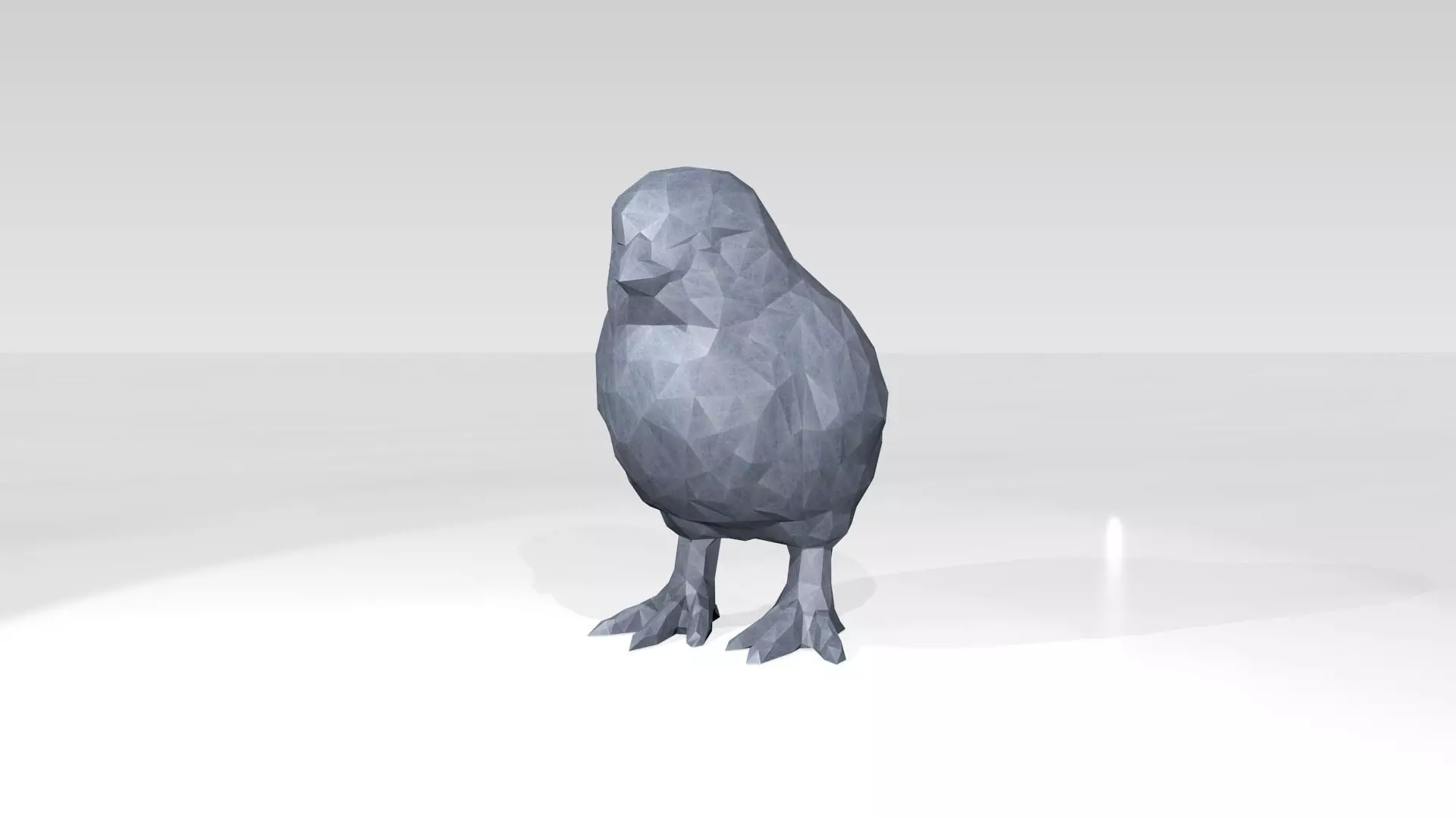 Chick Low Poligonal 3D model_0