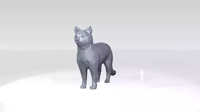 Cat Low Poligonal