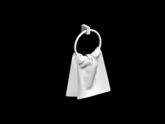 Towel purse hanging 3D print model_1