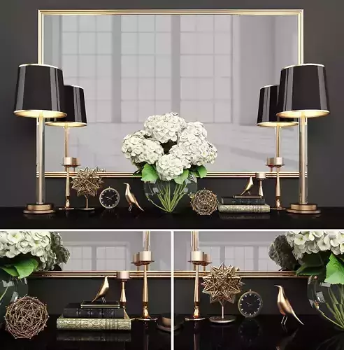 Decorative set-15 Low-poly 3D model