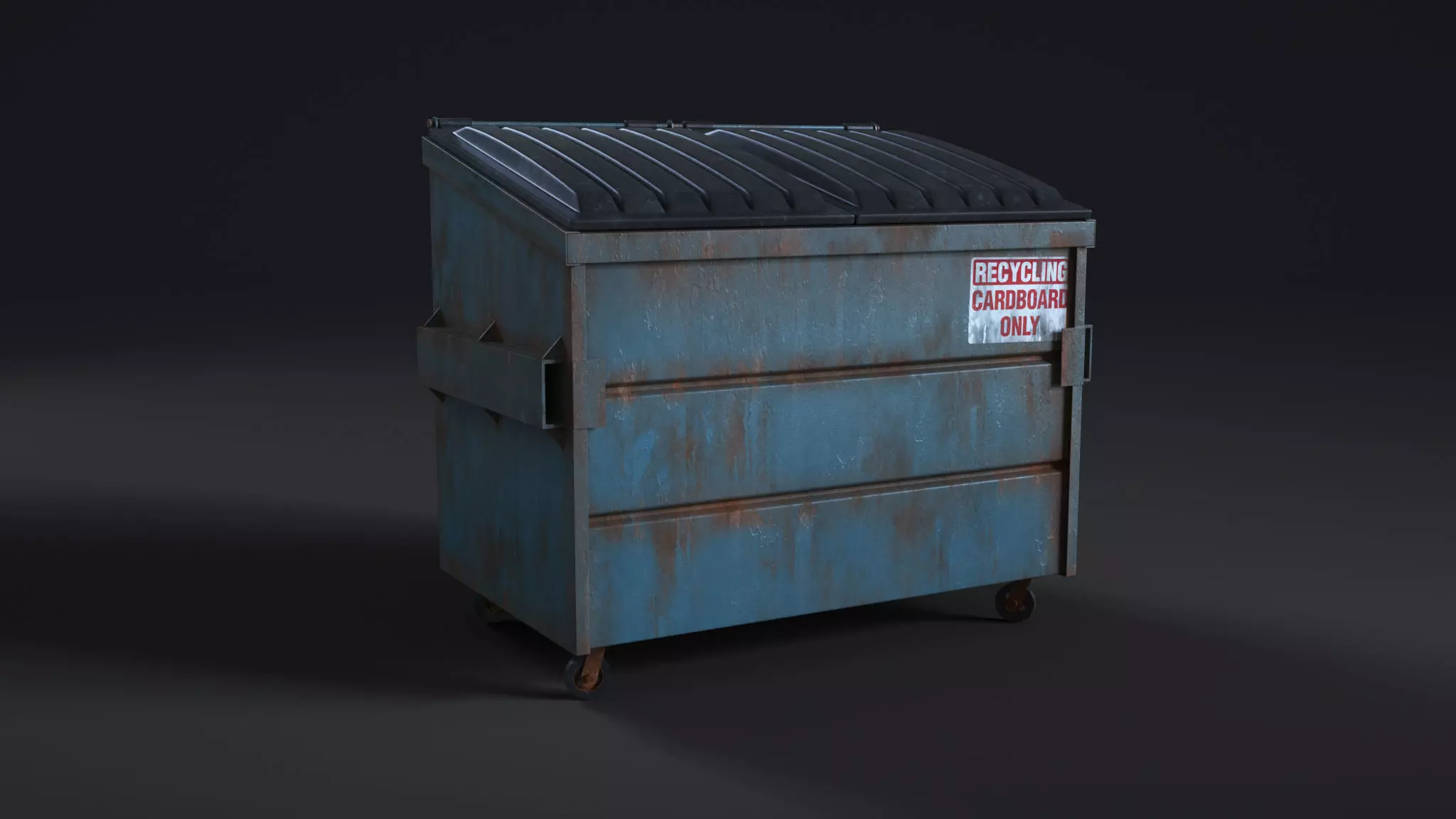 Rusty Dumpster - High Quality 8k Textures 3D model_0