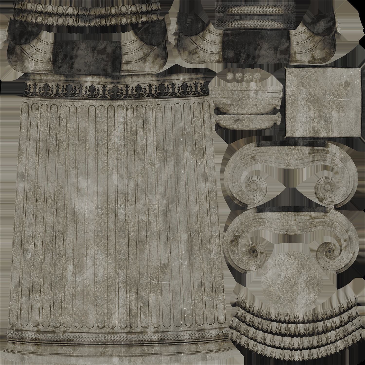 Column Greek Erechtheum 3D model_9