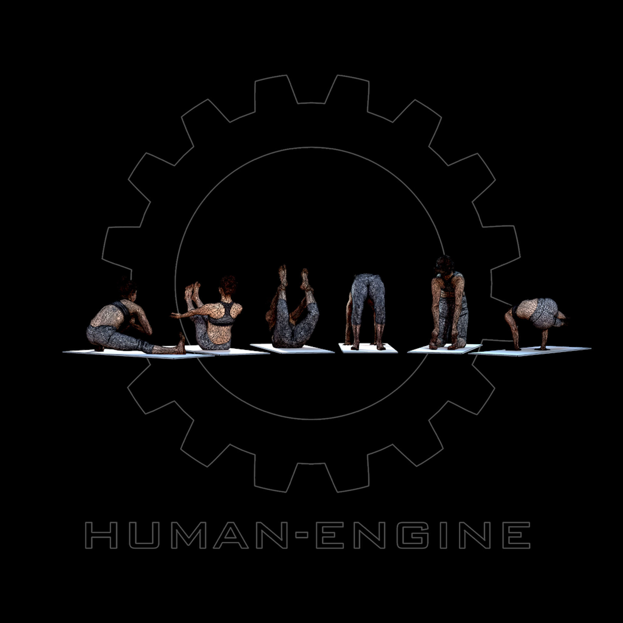 Various Yoga Female Poses with Mat 005 Bundle 3D model_6