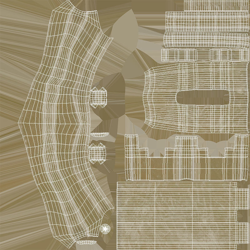 Gold key 3D model Low-poly 3D model_7