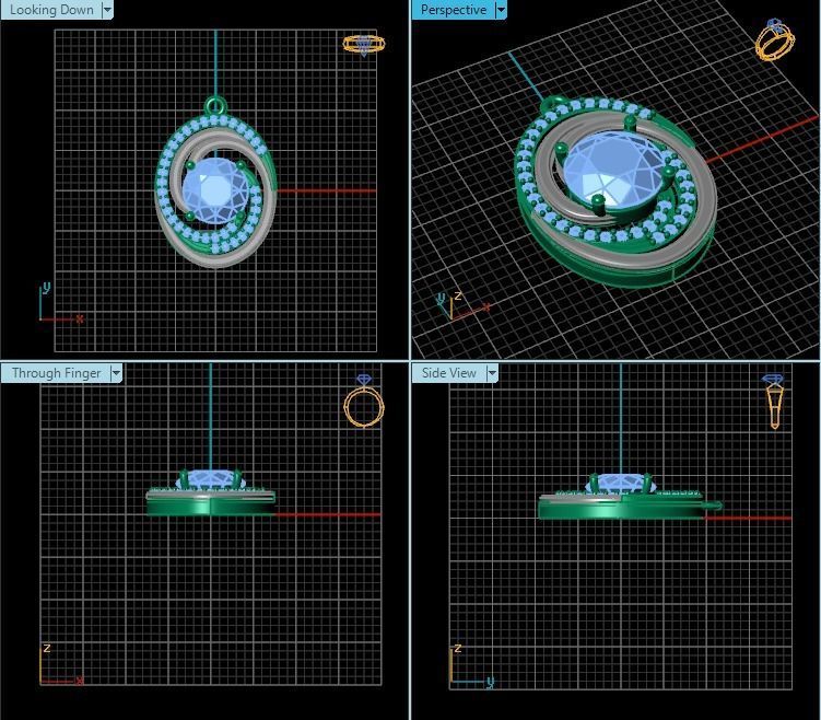Pendant T01383 3D print model_2