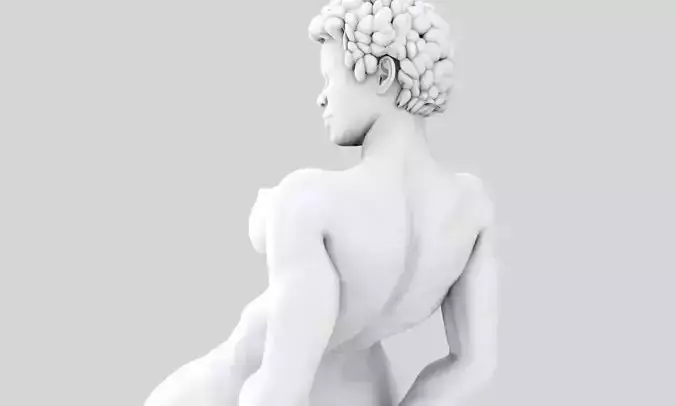 Groped nude sculpture