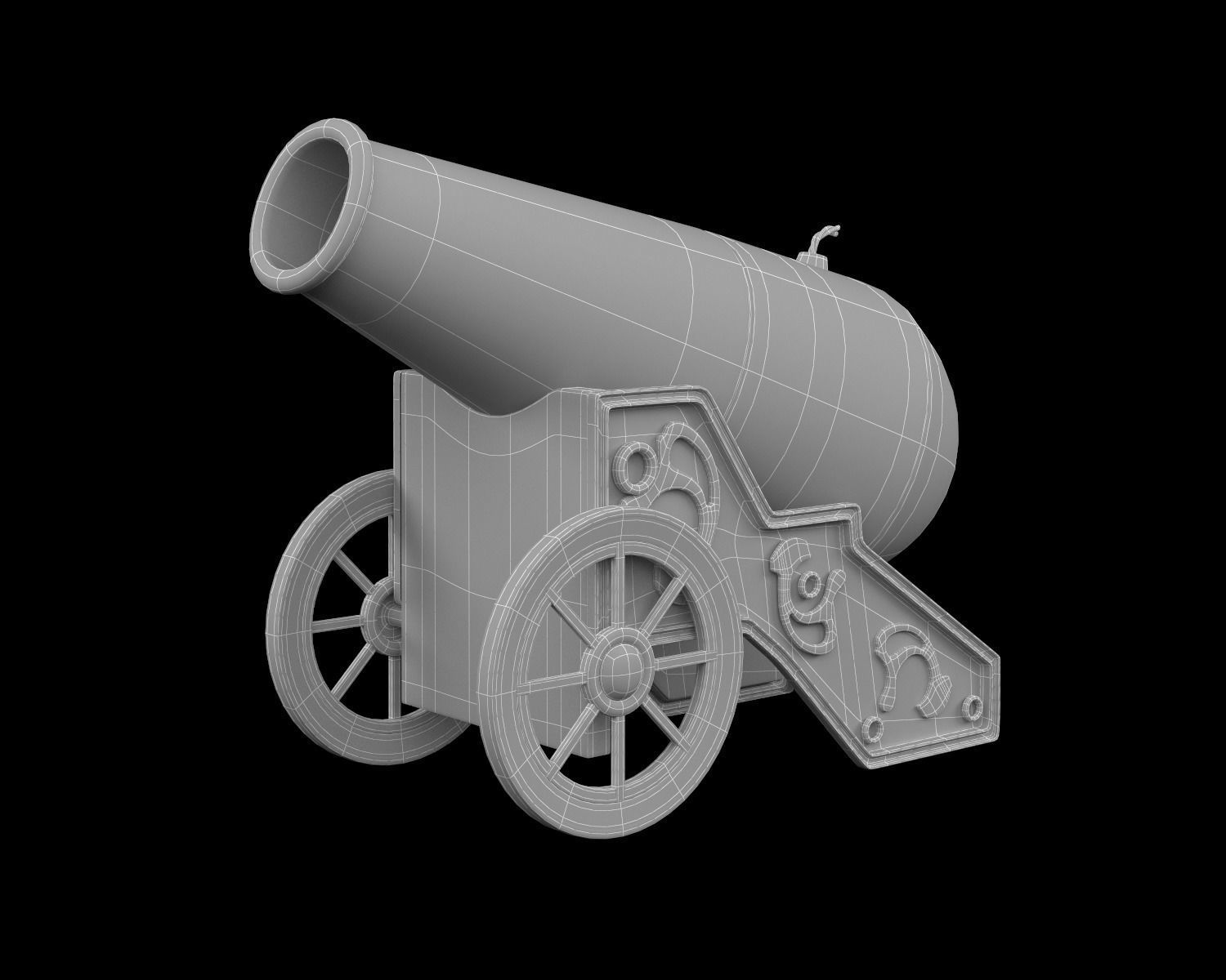 Circus Cannon 3D model_6