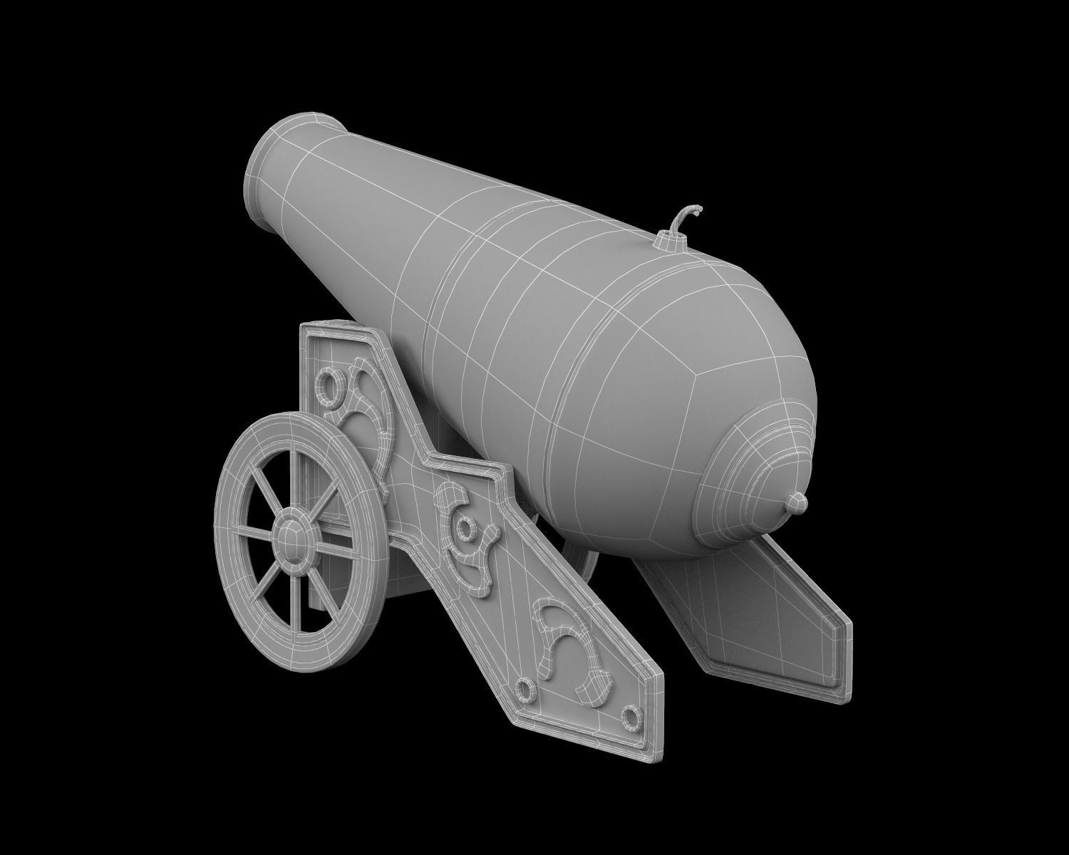 Circus Cannon 3D model_7