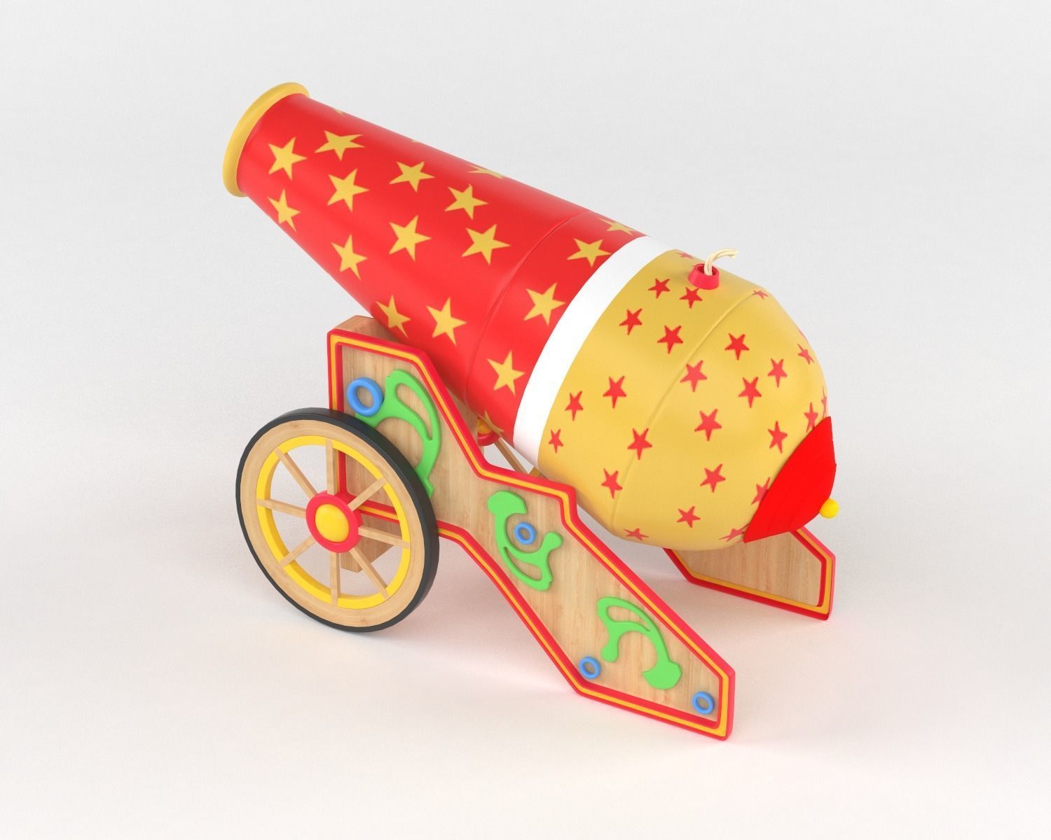 Circus Cannon 3D model_3