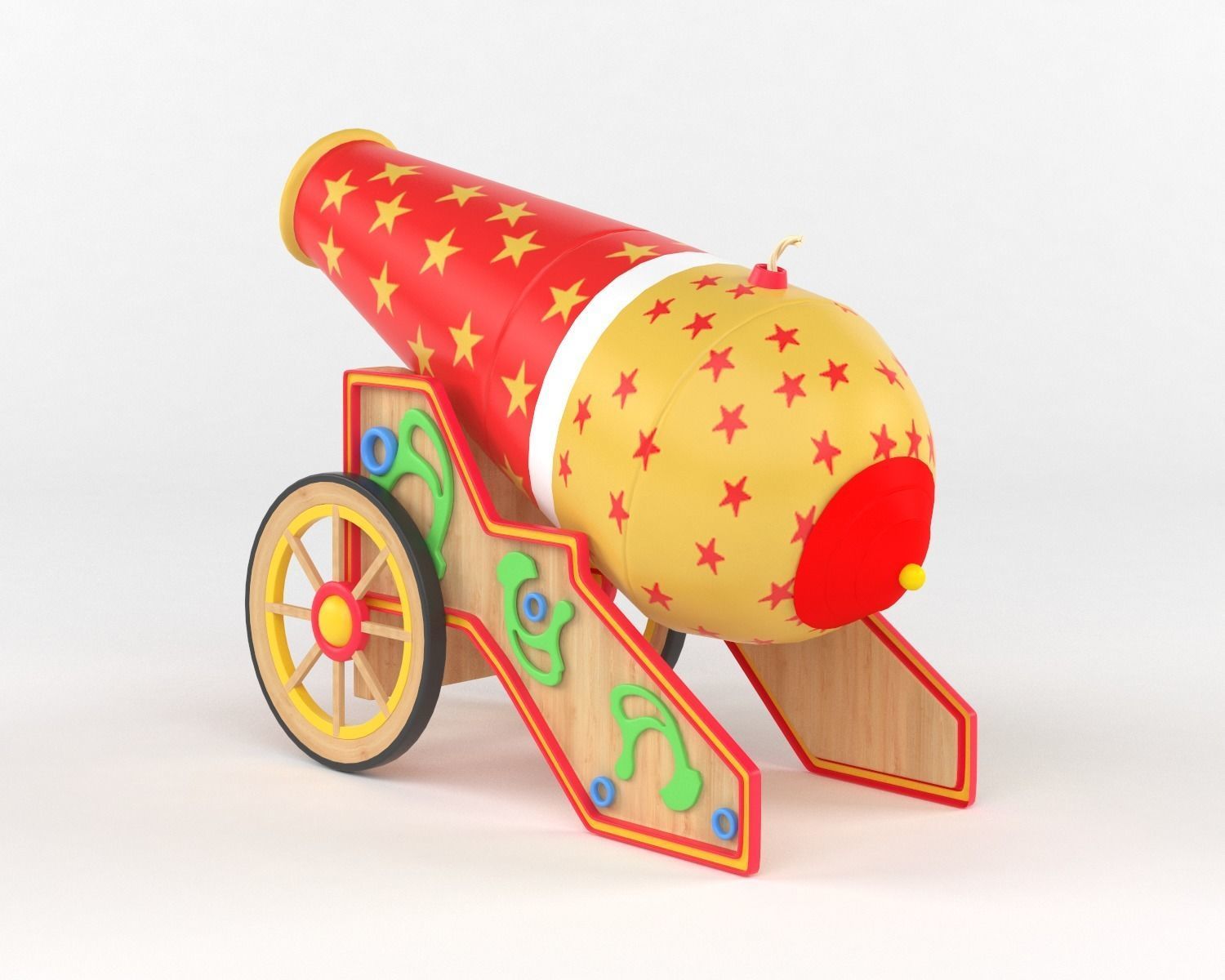 Circus Cannon 3D model_1