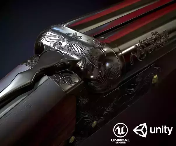 Sawed Off PBR Low-poly 3D model