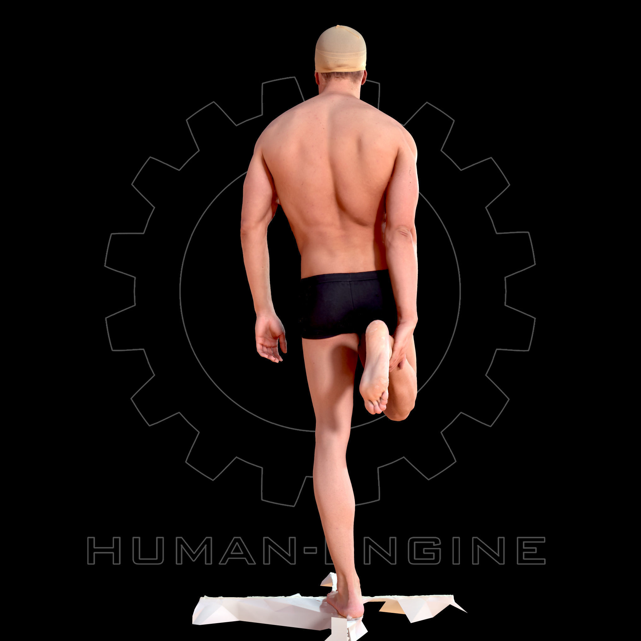 Male Scan - Mick 006 Standing on 1 Leg 3D model_3