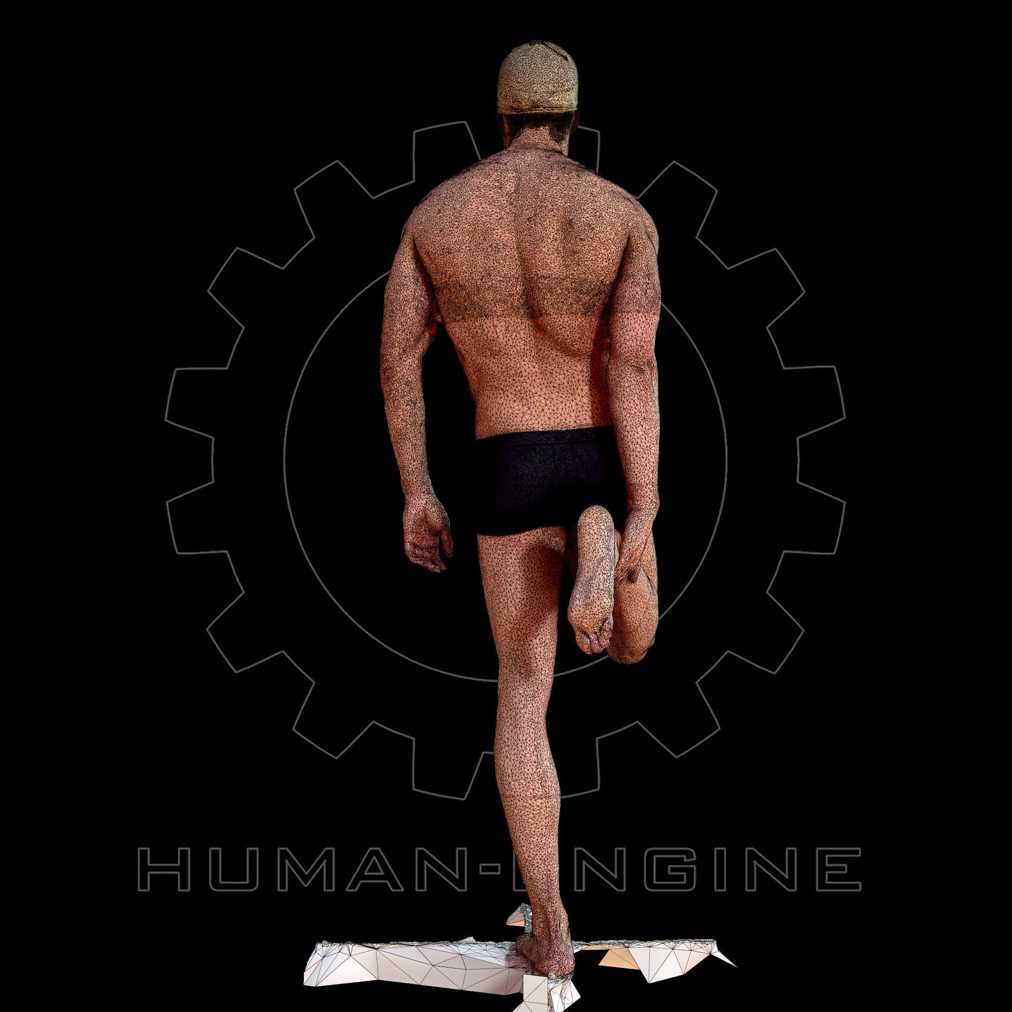 Male Scan - Mick 006 Standing on 1 Leg 3D model_4