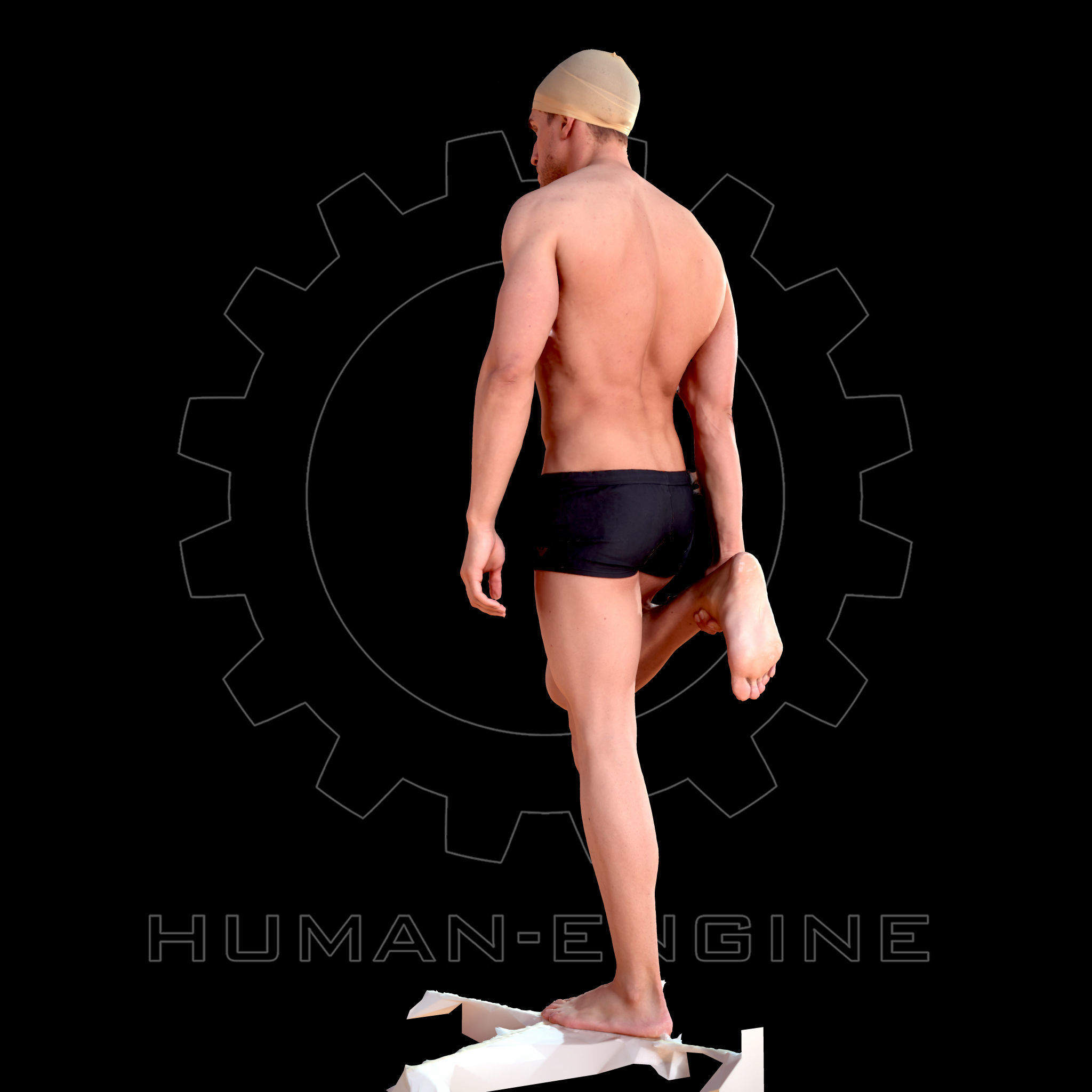 Male Scan - Mick 006 Standing on 1 Leg 3D model_7