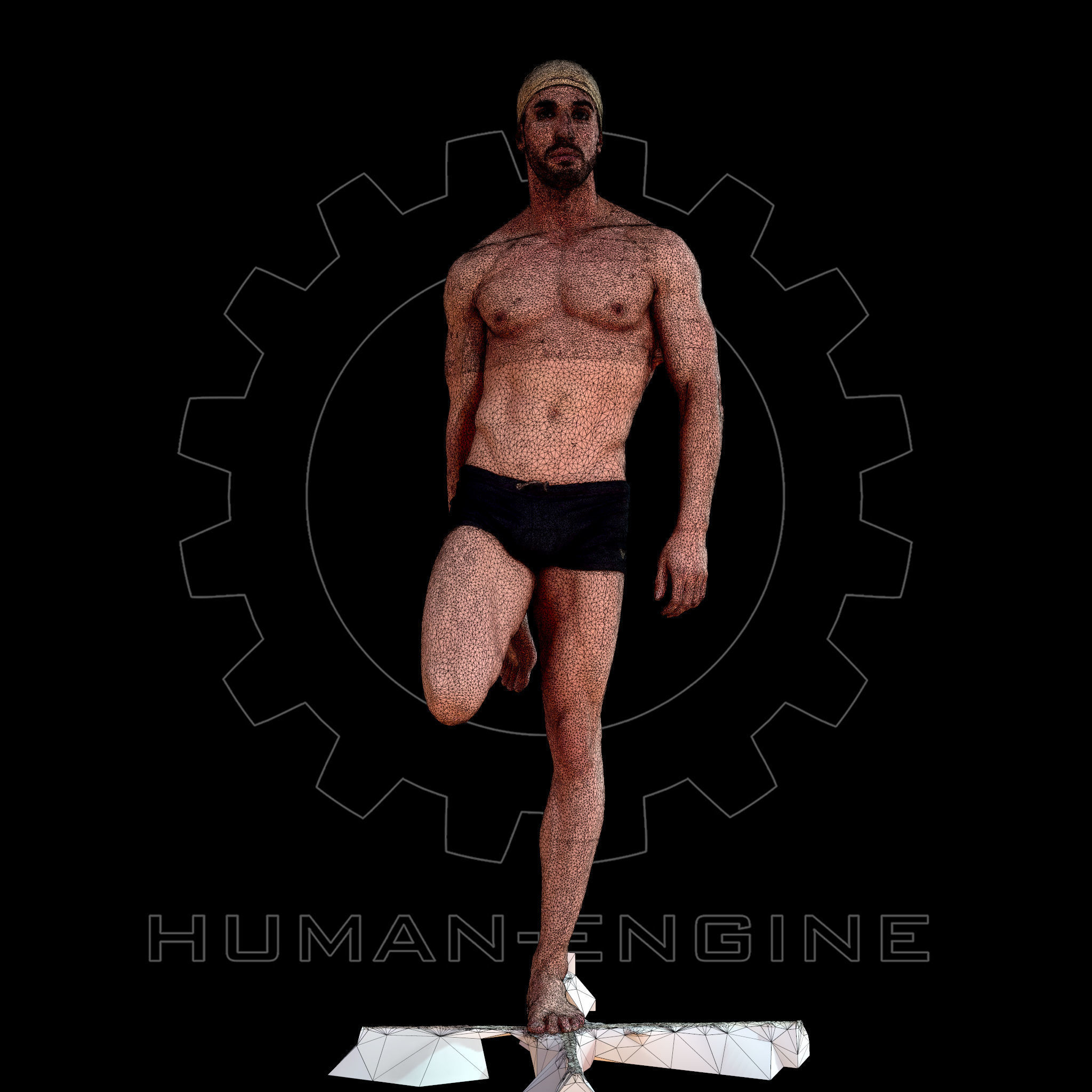 Male Scan - Mick 006 Standing on 1 Leg 3D model_2
