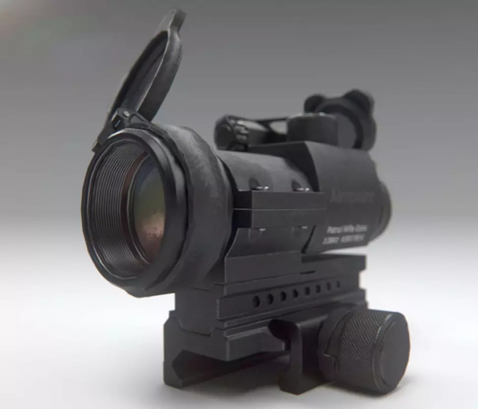 Aimpoint PRO Patrol Rifle Optic Low-poly 3D model_0