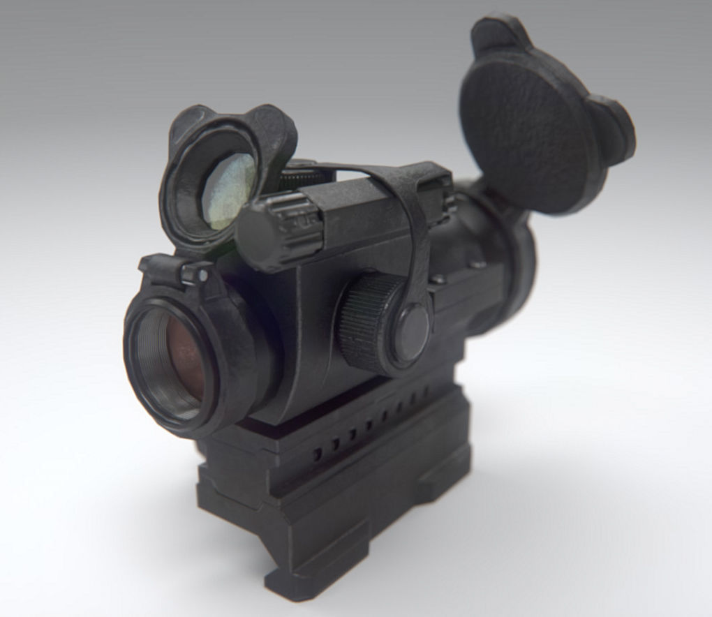Aimpoint PRO Patrol Rifle Optic Low-poly 3D model_2