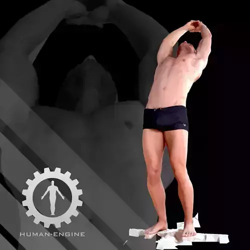 Male Scan - Mick 010 Stretching Pose