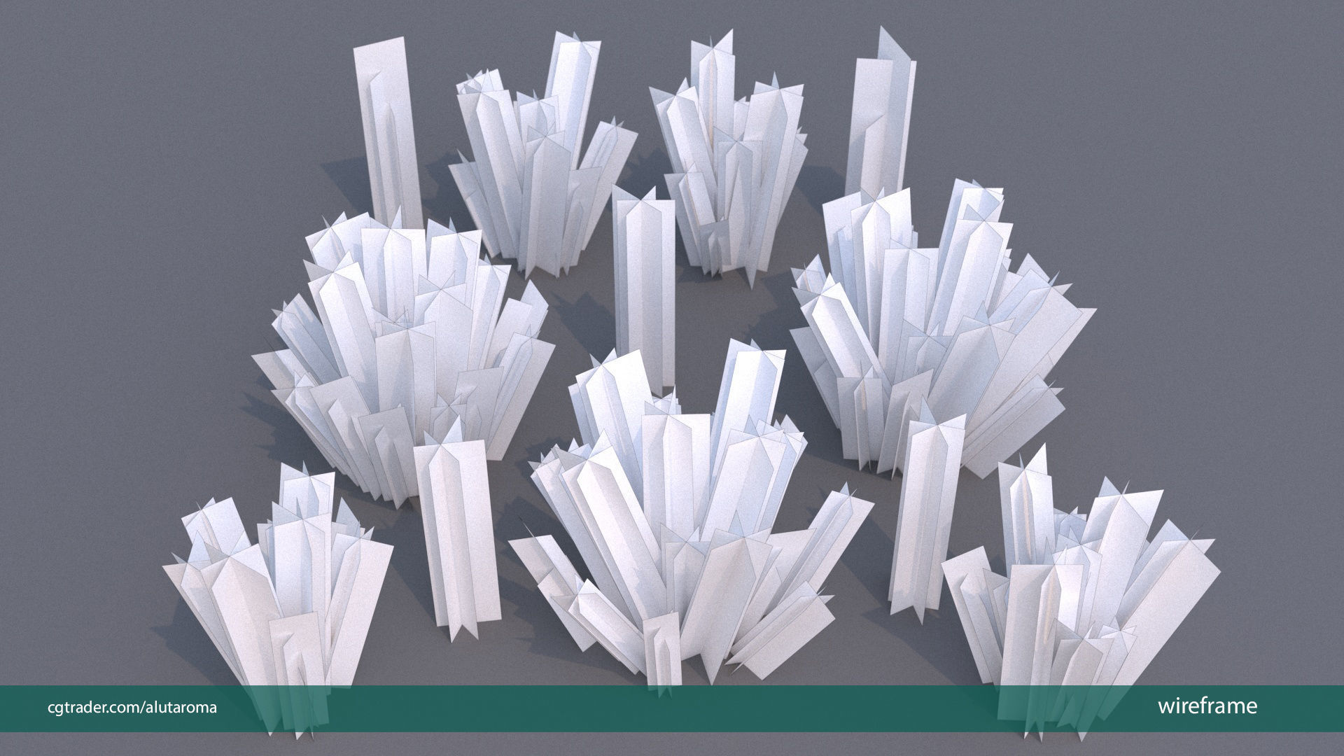 Lavender LOW POLY very detailed texture Low-poly 3D model_11