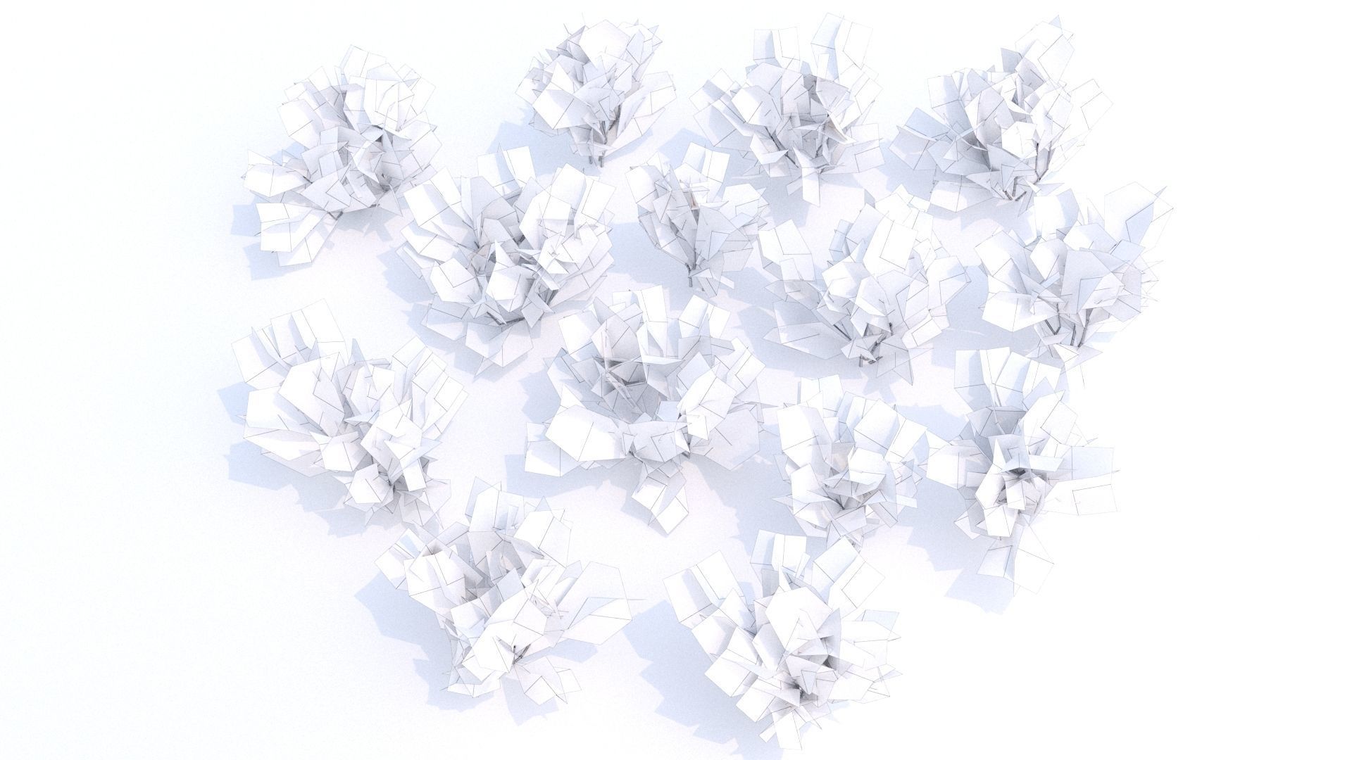 Coleogyne Bushes LOW POLY very detailed texture Low-poly 3D model_8