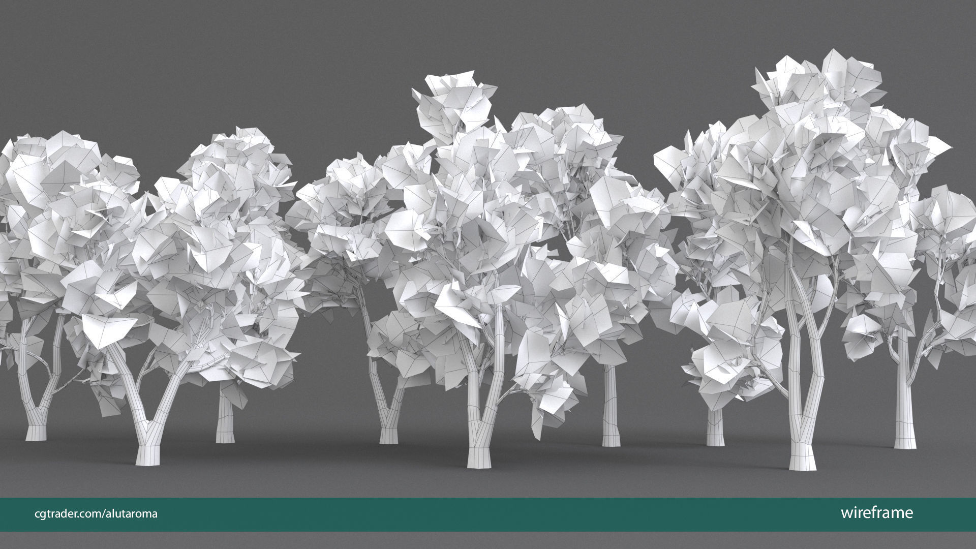 Arbutus tree LOW POLY very detailed texture Low-poly 3D model_14