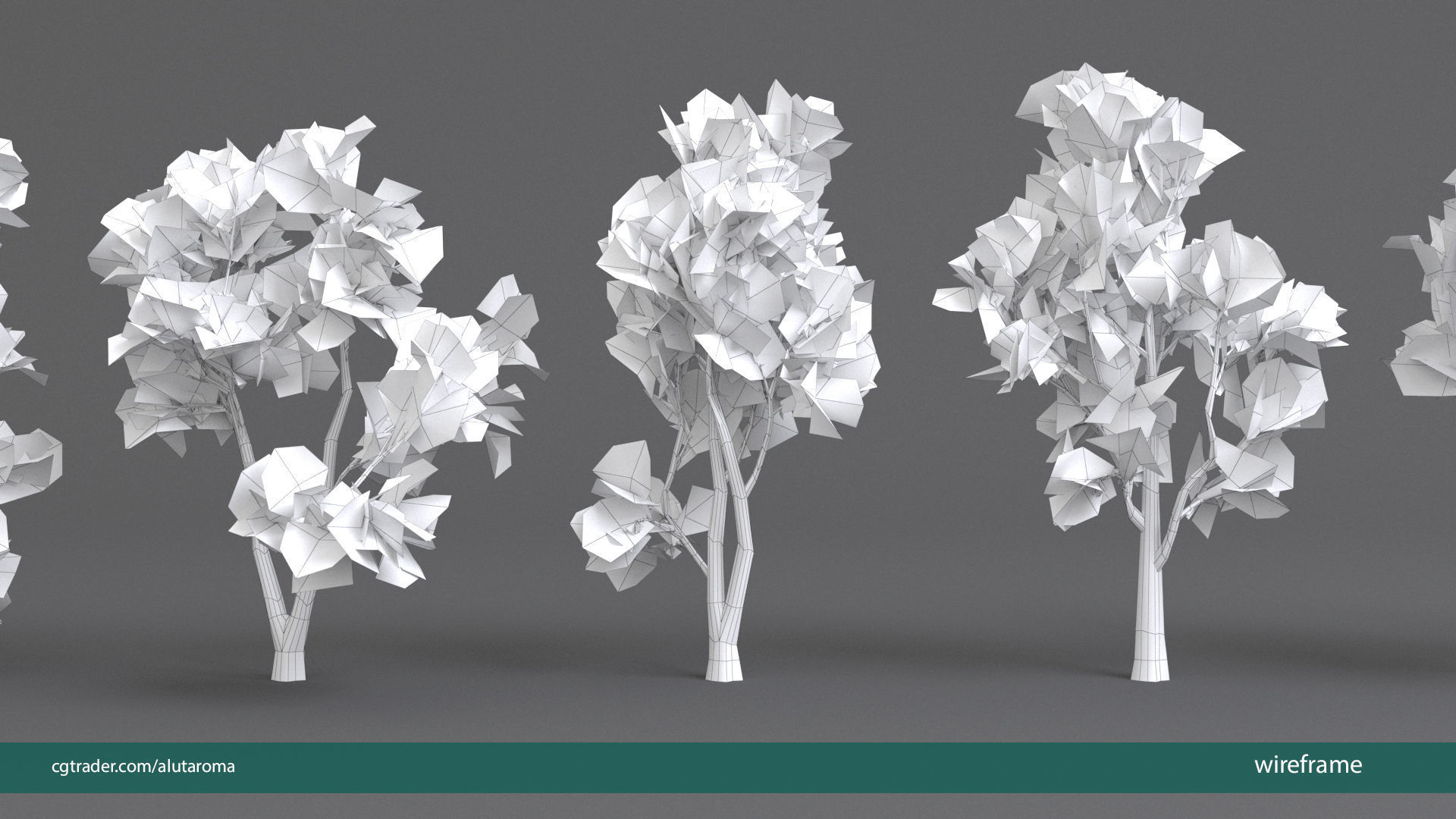 Arbutus tree LOW POLY very detailed texture Low-poly 3D model_18
