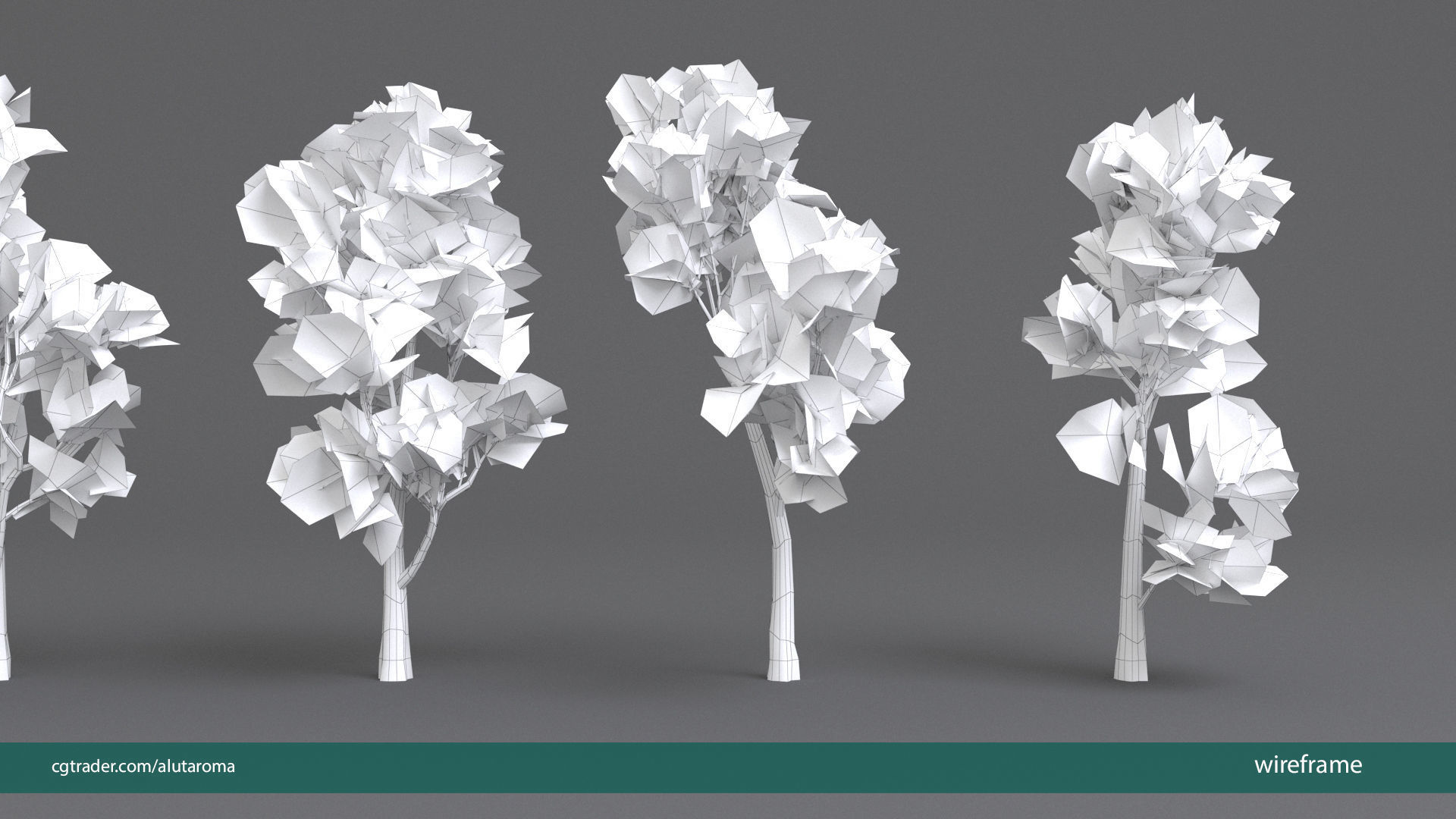 Arbutus tree LOW POLY very detailed texture Low-poly 3D model_19