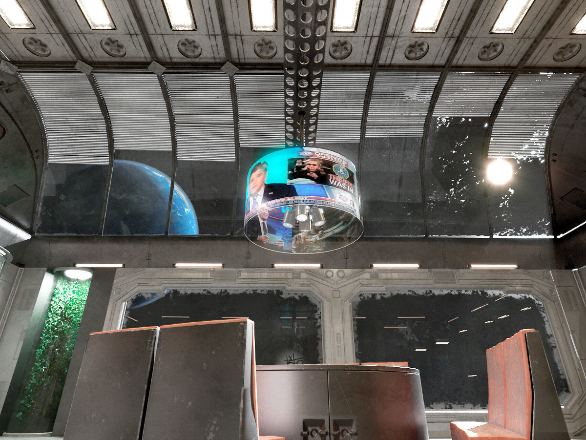 Scifi room 3D model_10
