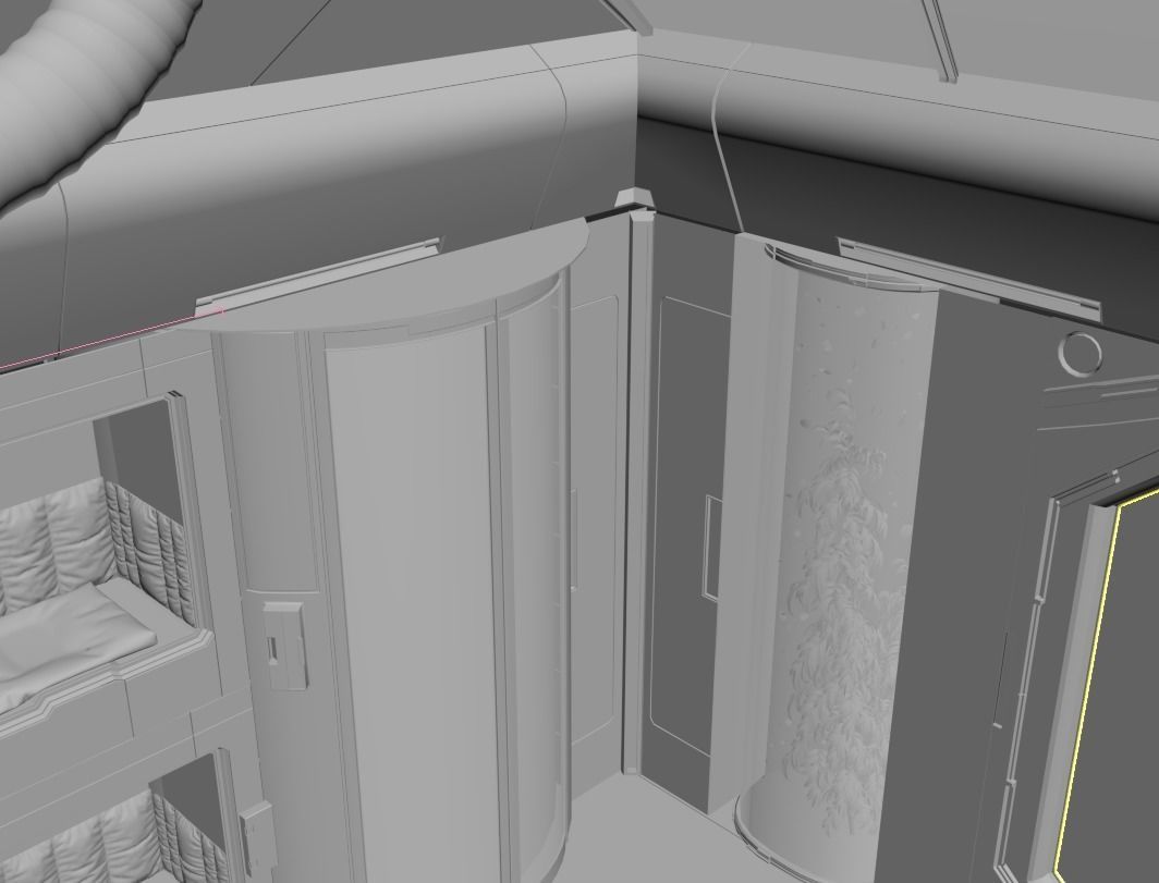 Scifi room 3D model_33