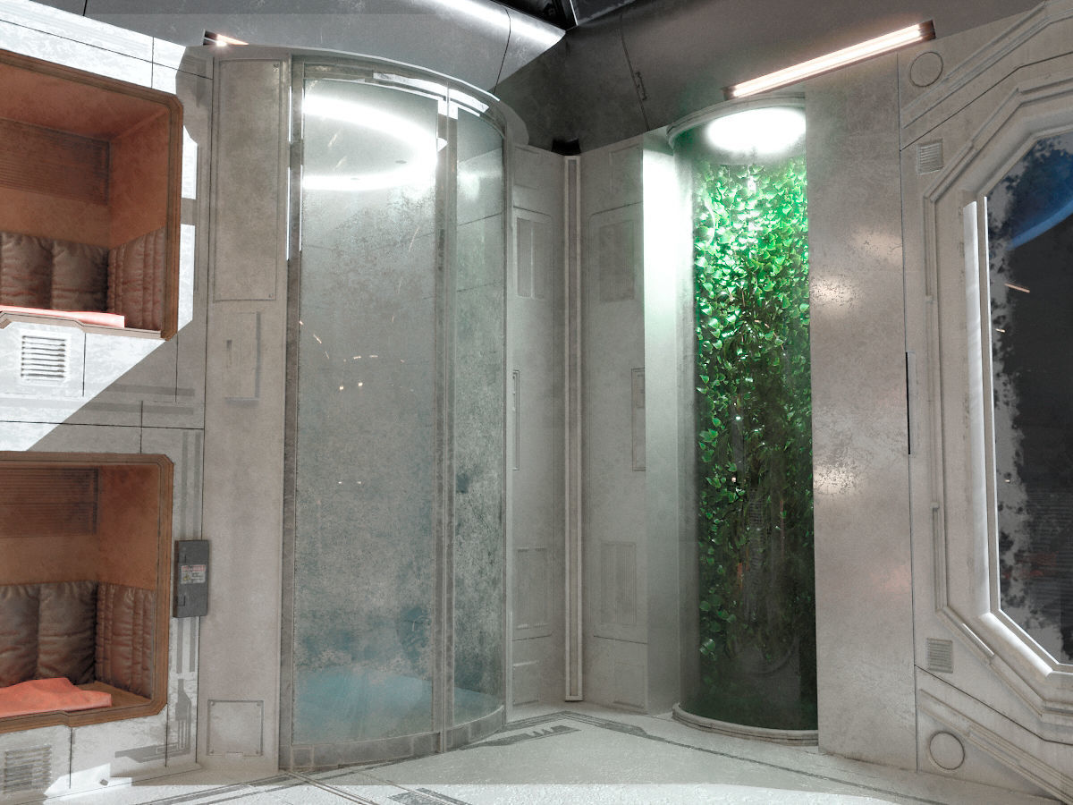 Scifi room 3D model_16