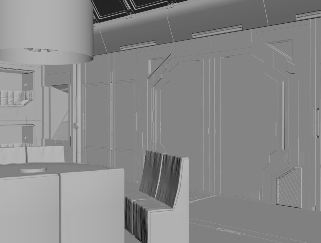 Scifi room 3D model_29