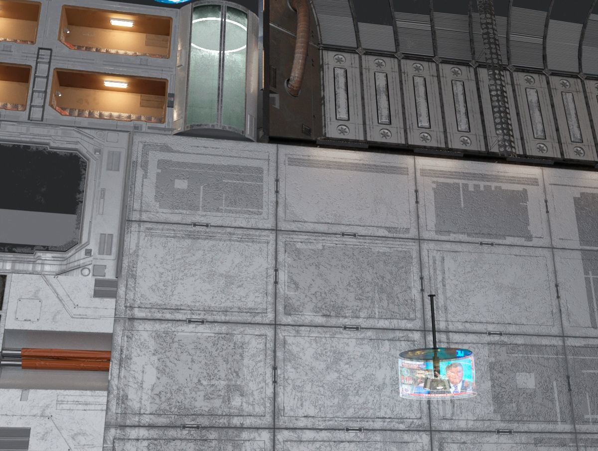 Scifi room 3D model_20
