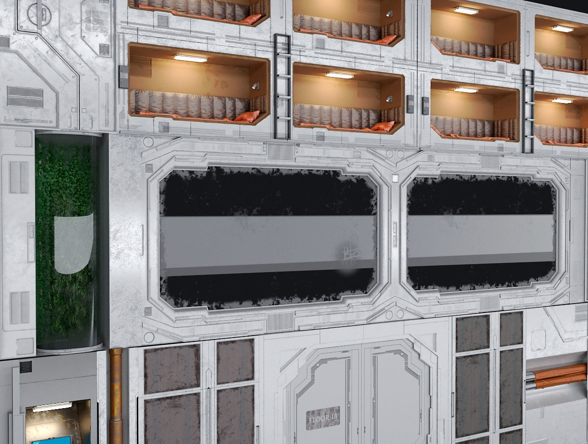 Scifi room 3D model_18