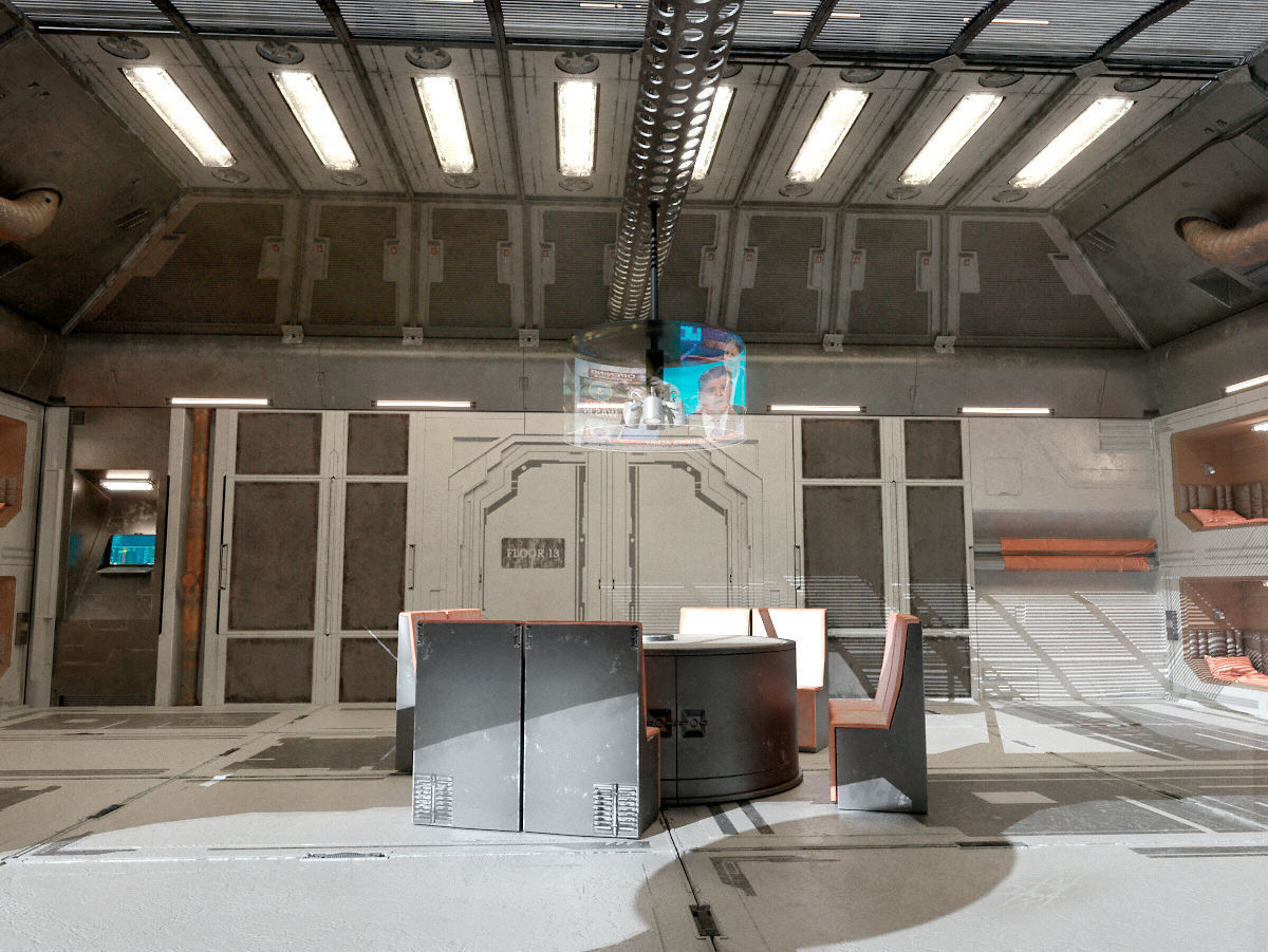 Scifi room 3D model_13
