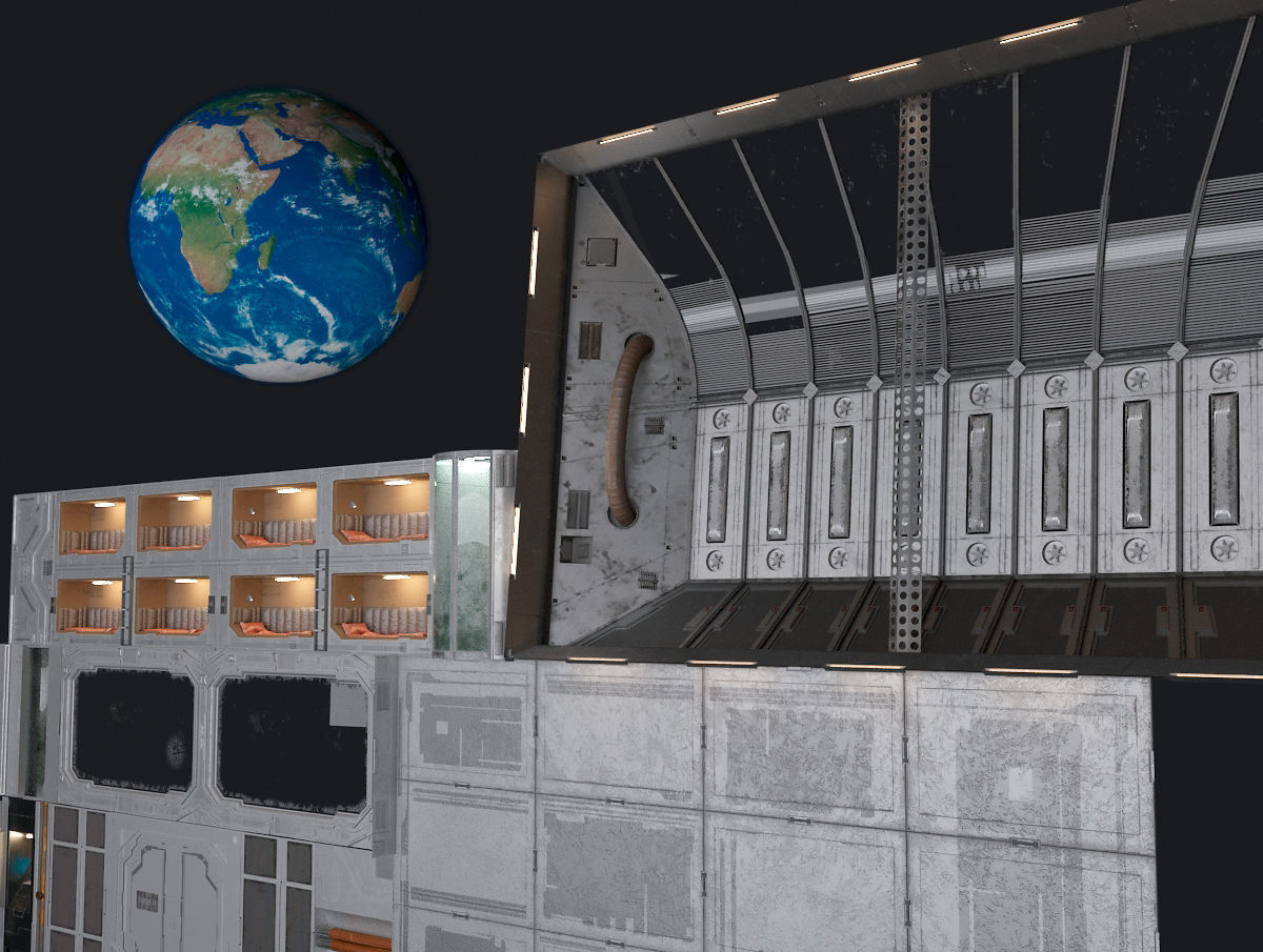 Scifi room 3D model_21