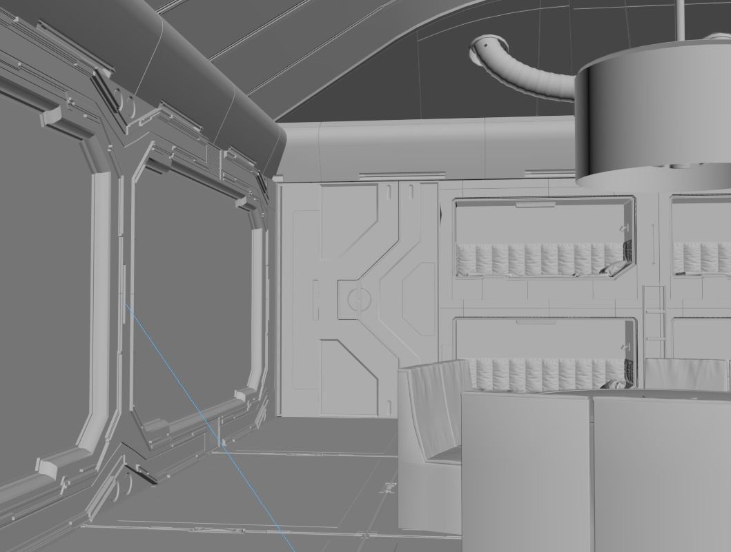 Scifi room 3D model_28