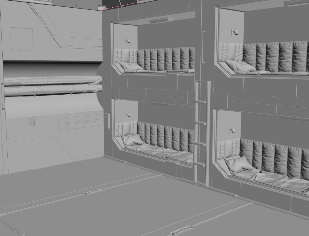 Scifi room 3D model_32